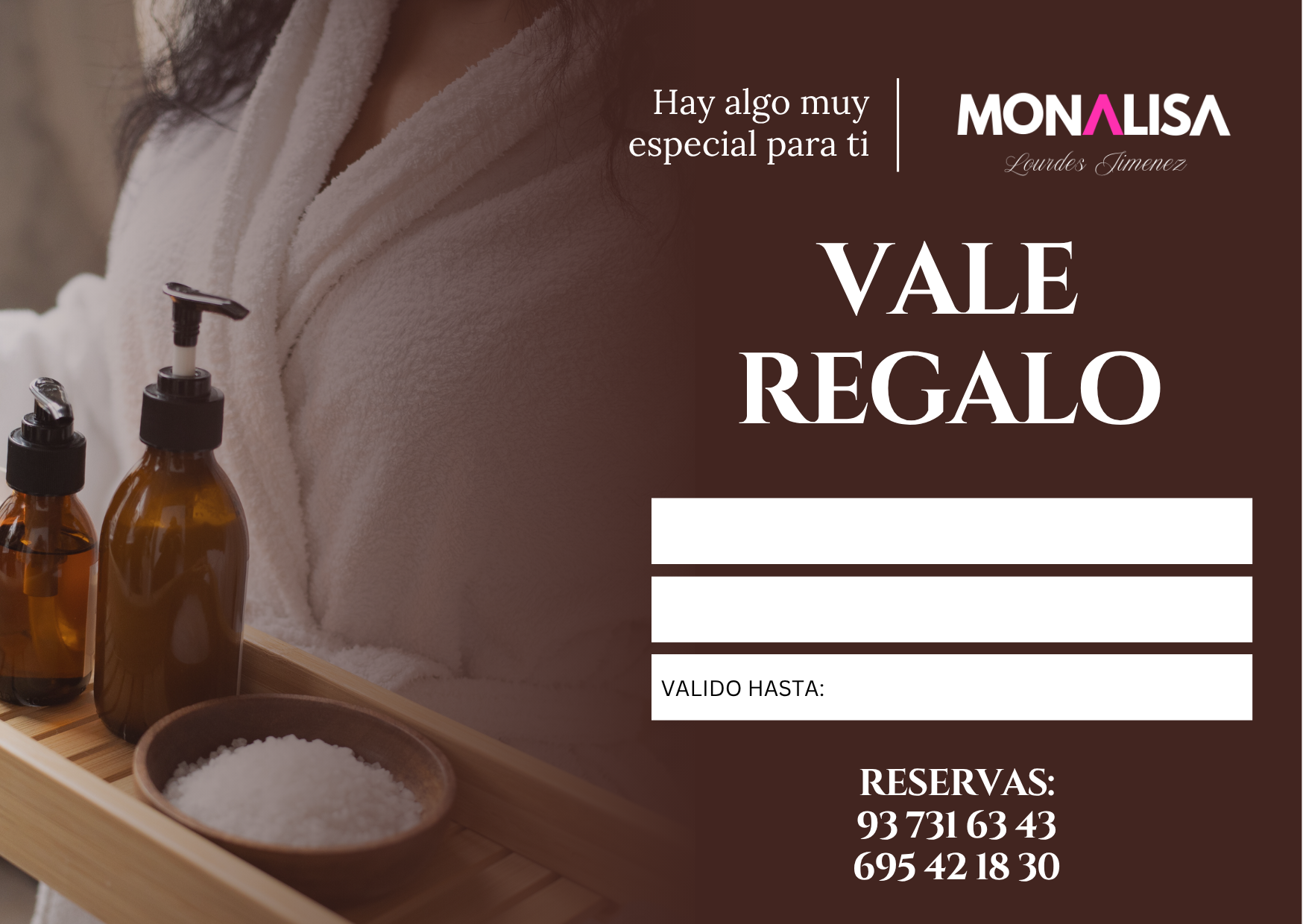 Tarjeta de Regalo SPA MONALISA